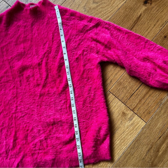Hot Pink Super Funky Fuzz Sweater With Ballon Sleeves - Picture 8 of 9